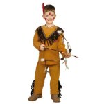 Dguisement indien garon 7 / 9 ans - fiestas guirca - modle indien - normes ue - polyester - marron ...