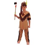 D�guisement indien - gar�on - tunique pantalon ceinture et bandeau - marron - a partir de 5 ans