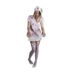Dguisement infirmire ensanglante - taille s - adulte - blanc avec taches de sang