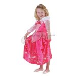 Dguisement luxe royale aurore - disney - costume satin rose avec paillettes - taille s