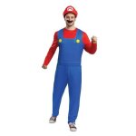 D�guisement mario adulte s / m bleu turquoise ciel marine