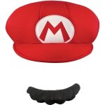 Accessoire de t�te pour d�guisement - casquette et moustache mario adulte