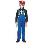 Dguisement super mario squelette - enfant 4 - 6 ans - carnaval halloween - marque hoff