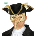 D�guisement - masque v�nitien long nez - homme - adulte - noir - int�rieur