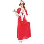Dguisement mre nol luxe robe - chaks - taille 42 - rouge et blanc - adulte