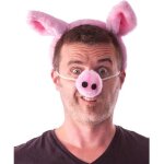 Dguisement - panoplie - serre - tte et nez de cochon adulte - rose - extrieur