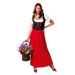 Dguisement de paysanne rouge - mdival - femme - bandeau gilet et robe