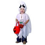 Déguisement petit fantôme bébé 3 / 4 ans - cape blanche avec capuche - halloween Déguisement petit fantôme bébé 3 / 4 ans - cape blanche avec capuche - halloween