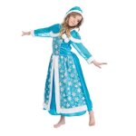 Dguisement petite princesse des neiges - chaks - fille - bleu - carnaval - anniversaire - nol