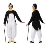 Dguisement de pingouin adulte atosa - taille 2 - homme - polyester - noir et blanc