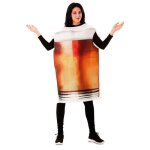 D�guisement pinte de bi�re adulte - blanc - 100% polyester - homme