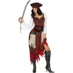 Dguisement pirate des caraibes femme - atosa - costume de boucanier corsaire - marron