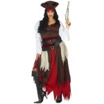 Dguisement pirate des caraibes femme - atosa - costume de boucanier corsaire - marron