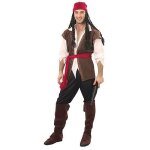 Dguisement pirate des temptes - polyester - adulte - homme - marron