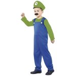 Dguisement plombier luigi enfant 7 - 9 ans - mario - combinaison + casquette - bleu et vert - polyester ...
