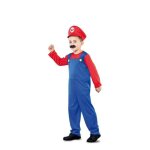 Dguisement plombier mario 4 / 6 ans garon - licence mario - intrieur - rouge
