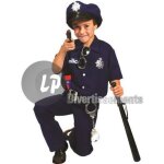 Dguisement policier enfant bleu - taille 140cm - costume complet avec pantalon veste et casquette