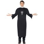 Dguisement prtre homme - taille m / l - robe noire avec col blanc