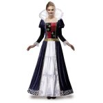 D�guisement reine luxe - concinnatis - robe longue - collerette - manches rehauss�es - bleu - femme - ...