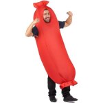 D�guisement saucisse rouge adulte