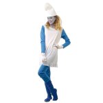 Dguisement schtroumpfette adulte - personnage fiction - bleu - polyester