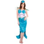Dguisement de sirne adulte chaks c4115m - robe complte et coiffe - bleu - taille m (38 / 40)