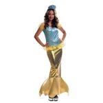 Dguisement sirne femme - marque - modle - jaune - bleu et or - taille m / l