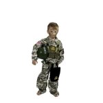 Dguisement soldat amricain garon 5 / 6 ans - mtier - vert - polyester - enfant