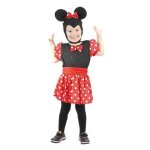 Dguisement - souris noir et rouge - taille 80 / 92 - robe et bonnet inclus
