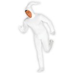 Dguisement spermatozode - costume adulte en polyester - taille unique - blanc