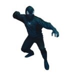 Dguisement spider hero noir homme - costume complet avec gants et cagoule - taille unique