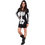 Dguisement squelette ado fille - boland - taille 14 - 16 ans - noir et blanc