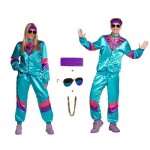 D�guisement surv�tement ann�es 80 90 bleu - unisexe - partyxclusive costume r�tro disco carnaval - kit ...