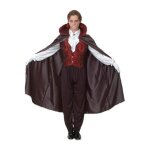 Dguisement vampire gothique halloween adulte - misterfiesta - chemise 2 en 1 - pantalon noir - cape ...