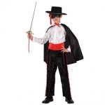 Déguisement zorro garçon 10 / 12 ans - licence zorro - polyester - noir Déguisement zorro garçon 10 / 12 ans - licence zorro - polyester - noir