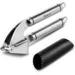 Presse - ail et plucheur - deiss - inox professionnel - acier inoxydable 304 - silicone - 2 pices