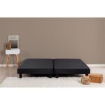 Deko dream rakenne lot de 2 sommiers tapissiers  lattes 180 x 200 cm - bois massif noir + pieds
