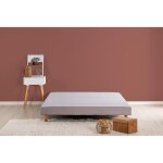 Deko dream rakenne sommier tapissier à lattes 140 x 190 cm - bois massif gris + pieds Deko dream rakenne sommier tapissier à lattes 140 x 190 cm - bois massif gris + pieds