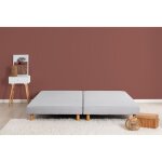 Deko dream rakenne - sommiers tapissiers  lattes 2x90x200 - bois massif gris + pieds