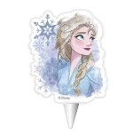 Bougie - dekora - reine des neiges - multicolore - design 2d - anniversaire enfant