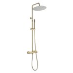 Delice ii colonne de douche avec mitigeur m�canique - pomme de t�te 30cm - or bross� - essebagno