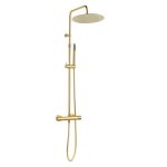 Delice ii colonne de douche thermostatique or bross avec corps froid essebagno
