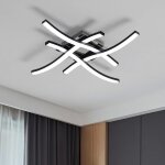 Delipop plafonnier led moderne 24w 6500k noir lustre de plafond design courbé salon chambre salle à manger ... Delipop plafonnier led moderne 24w 6500k noir lustre de plafond design courbé salon chambre salle à manger ...