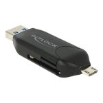 Delock micro usb otg card reader + usb 3. 0 a male lecteur de carte (ms mmc sd microsd sdhc sdxc) usb ...
