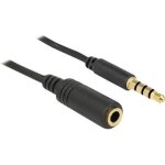Rallonge de câble audio mini jack 4 pôles (f) pour mini jack 4 pôles (m) 2 m noir - delock Rallonge de câble audio mini jack 4 pôles (f) pour mini jack 4 pôles (m) 2 m noir - delock