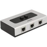Commutateur rj45 - delock - 2 ports - bidirectionnel - manuel - gigabit ethernet