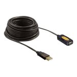 Rallonge de cble usb - delock - 10m - noir - connecteur plaqu or