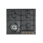 Cuisini�re � gaz - delonghi - anf 46 pro - �maill� - anthracite - grilles en fonte