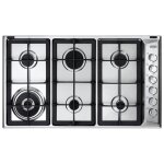 Delonghi pli 69 ghd plaque de cuisson  gaz 90 cm 6 feux de commande latraux grille fonte pli69ghd