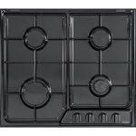 Cuisini�re � gaz - delonghi - ynf 46 asv - �maill� - noir - 4 br�leurs